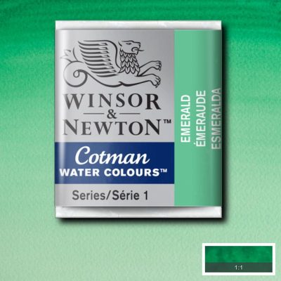 W&N ACUARELA COTMAN 1/2 GODET VERDE ESMERALDA