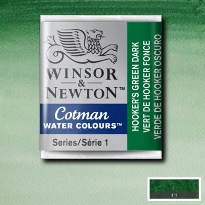 W&N ACUARELA COTMAN 1/2 GODET VERDE HOOKER OSCURO