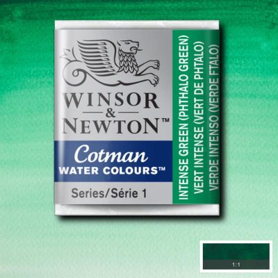 W&N ACUARELA COTMAN 1/2 GODET VERDE INTENSO