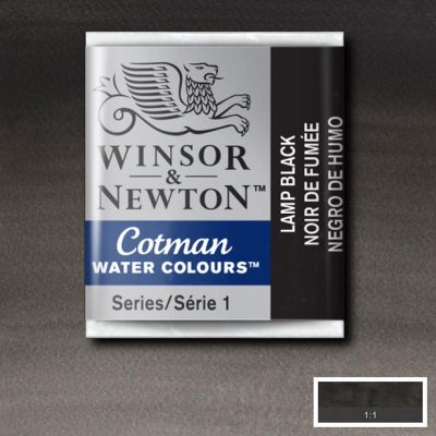 W&N ACUARELA COTMAN 1/2 GODET NEGRO DE HUMO