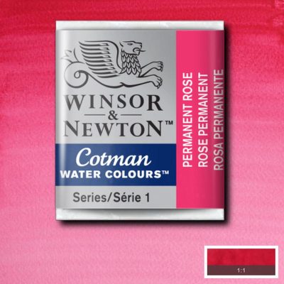 W&N ACUARELA COTMAN 1/2 GODET ROSA PERMANENTE
