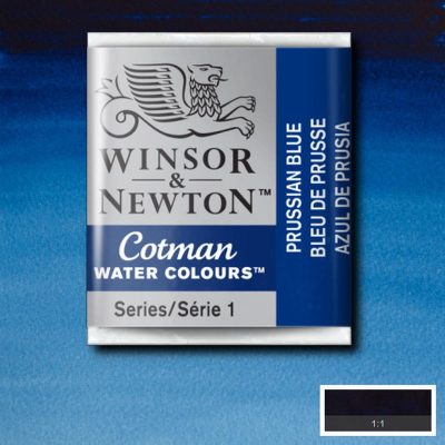 W&N ACUARELA COTMAN 1/2 GODET AZUL DE PRUSIA