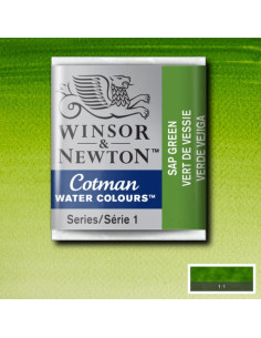 W&N ACUARELA COTMAN 1/2 GODET VERDE DE VEJIGA