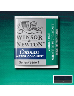 W&N ACUARELA COTMAN 1/2 GODET TONO VIRIDIANO