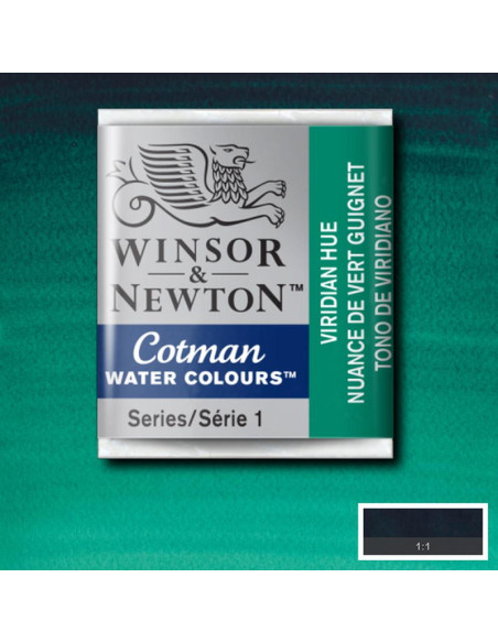 W&N ACUARELA COTMAN 1/2 GODET TONO VIRIDIANO