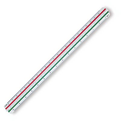 ESCALÍMETRO ESCOLAR DFH CON FUNDA 30CM ESCALAS 1 2