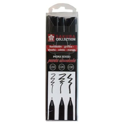 ROTULADOR SAKURA PIGMA SENSEI BISELADO 3 PO03003
