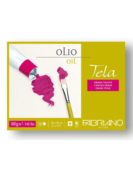 BLOC OLEO TELA FAB  18X24 300G 10H 68001824