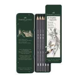 LAPIZ GRAFITO ACUARELABLE FABER CASTELL CAJA 5 UDS