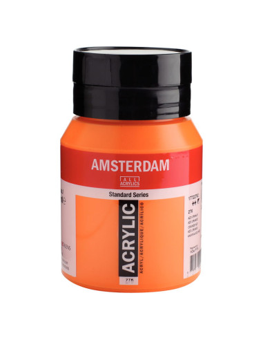ACRILICO AMSTERDAM 500ML NARANJA AZO 276