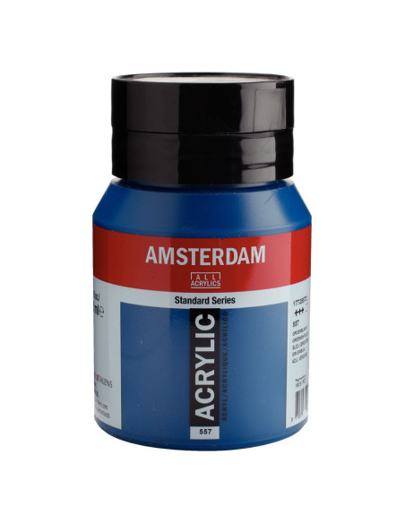 ACRILICO AMSTERDAM 500ML VERDE ISH AZUL 557