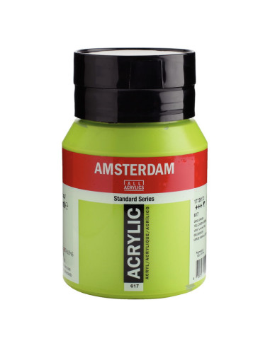 ACRILICO AMSTERDAM 500ML VERDE AMARILLO 617
