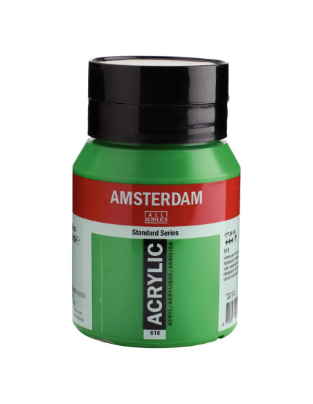 ACRILICO AMSTERDAM 500ML VERDE PERMA CLARO 618