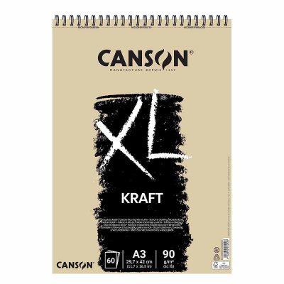 BLOC DIBUJO CANSON XL KRAFT A3 90G 60H