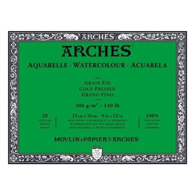 BLOC ARCHES ACUARELA GRANO FINO 23X31CM 300G 20H