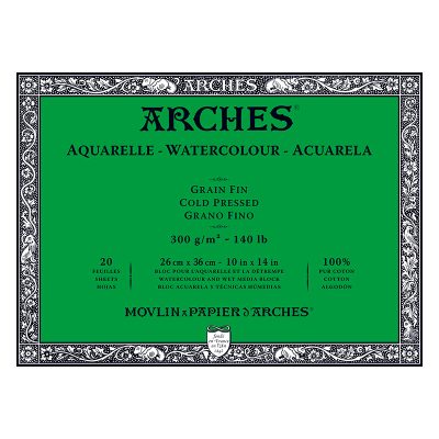 BLOC ARCHES ACUARELA GRANO FINO 26X36CM 300G 20H
