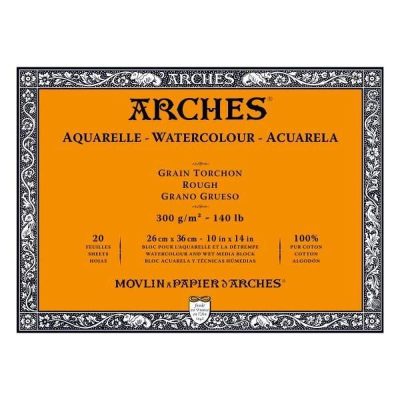 BLOC ARCHES ACUARELA GRANO GRUESO 26X36CM 300G 20H