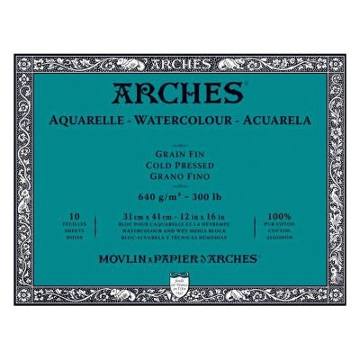 BLOC ARCHES ACUARELA GRANO FINO 31X41CM 640G 10H