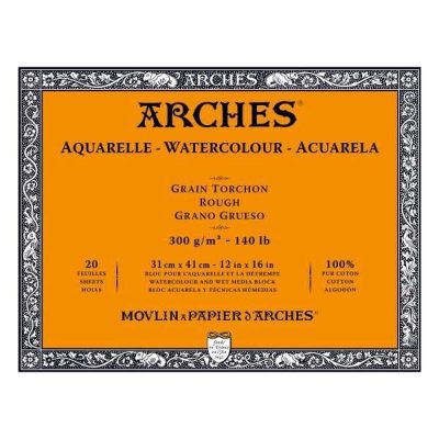 BLOC ARCHES ACUARELA GRANO GRUESO 31X41CM 300G 20H