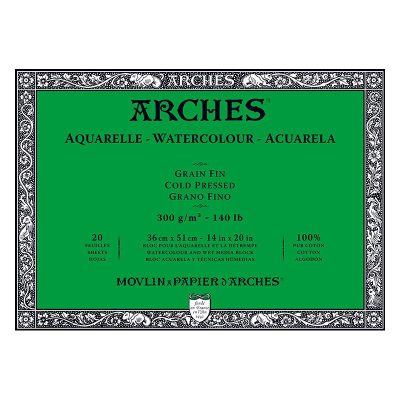 BLOC ARCHES ACUARELA GRANO FINO 36X51CM 300G 20H