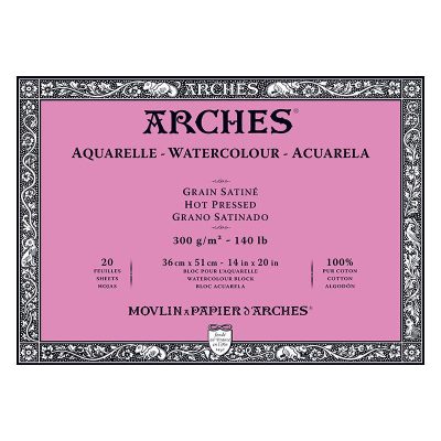 BLOC ARCHES ACUARELA GRANO SATIN 36X51CM 300G 20H