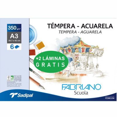 LÁMINA DIBUJO FABRIANO ACUARELA A3 350G 6 2H