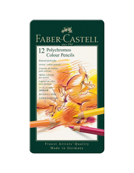 LAPIZ FABER CASTELL POLYCHROMO 12 COLORES 110012