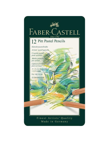 LAPIZ FABER CASTELL PITT PASTEL 12 COLORES 112112