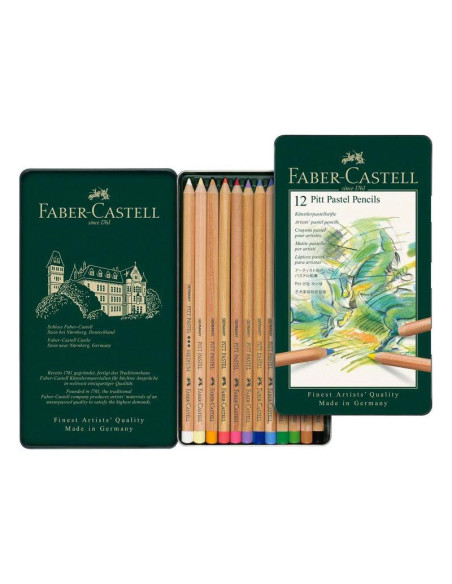 LAPIZ FABER CASTELL PITT PASTEL 12 COLORES 112112