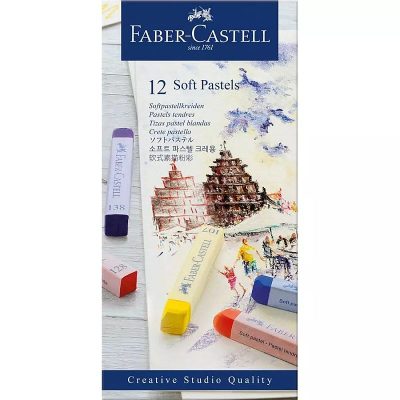 TIZA PASTEL BLANDO FABER CASTEL 12 COLORES 128312