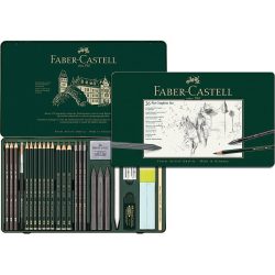 ESTUCHE FABER PITT GRAFITO 26 PIEZAS 112974