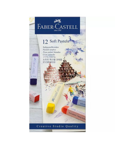 TIZA PASTEL BLANDO FABER CASTEL 12 COLORES 128312