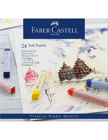 TIZA PASTEL BLANDO FABER CASTEL 24 COLORES 128324