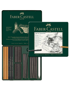 ESTUCHE FABER PITT CARBON 24 PIEZAS 112978