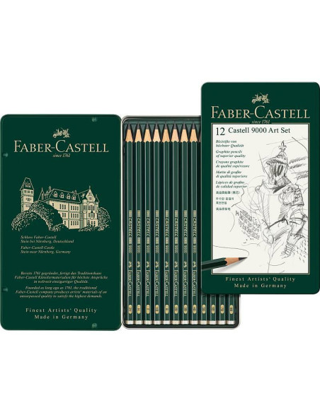 ESTUCHE FABER CASTELL 9000 12 LAPICES 8B-2H 119065