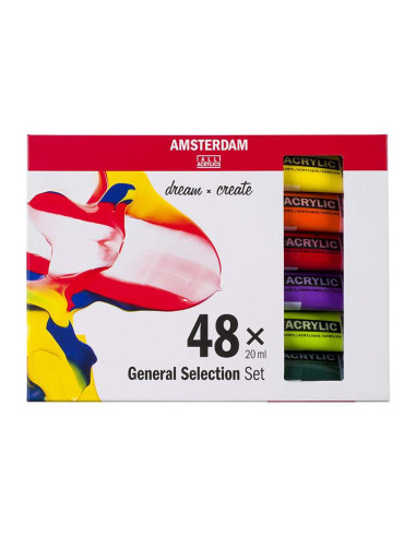 ACRILICO AMSTERDAM 20ML 48 UDS SURTIDAS