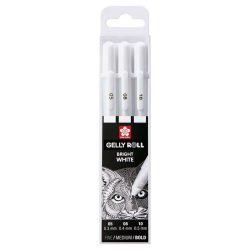 BOLIGRAFO SAKURA GELLY BASIC 05-08-10 BLANCO BL3