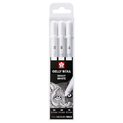 BOLIGRAFO SAKURA GELLY BASIC 05-08-10 BLANCO BL3