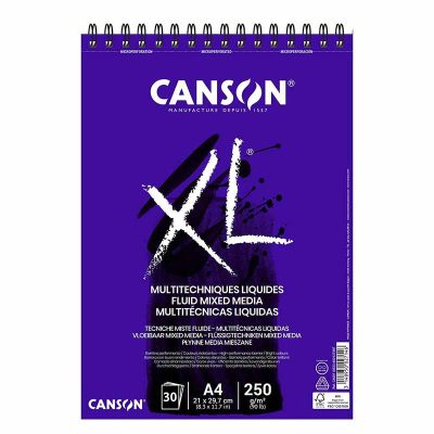 BLOC DIBUJO CANSON XL MIX MEDIA FLUID A4 250G 30H