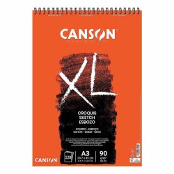 BLOC DIBUJO CANSON XL CROQUIS ESPIRAL A3 90G 120H
