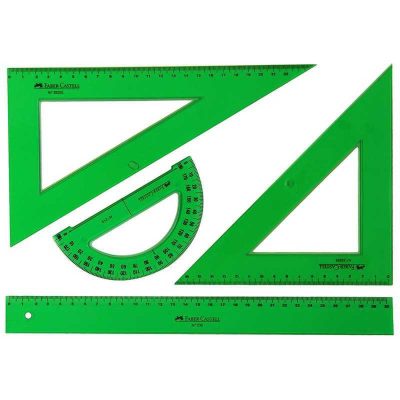 JUEGO DE REGLAS FABER CASTELL 30 CM VERDE 65021