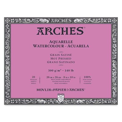 BLOC ARCHES ACUARELA GR SATIN 20X26CM 300G 20H