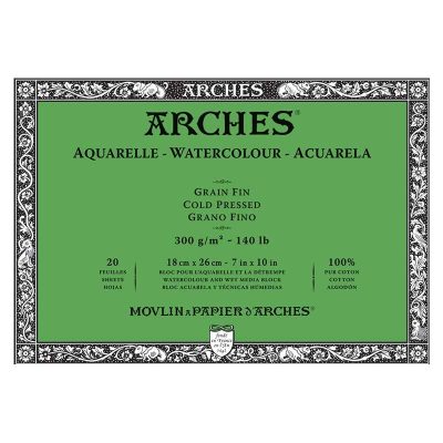 BLOC ARCHES ACUARELA GR FINO 18X26CM 300G 20H