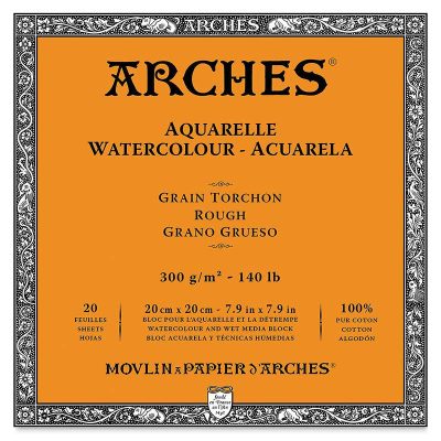 BLOC ARCHES ACUARELA GR GRUESO 20X20CM 300G 20H