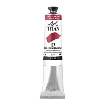 ACRILICO TITAN 60ML ROJO CARMIN PERMANENTE 37