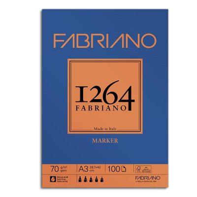 BLOC FABRIANO 1264 MARKER 70G A4  100 H  -ENC