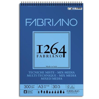 BLOC FABRIANO 1264 MIX MEDIA 300G A3  30 H -ESP