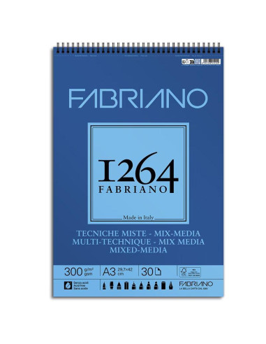 BLOC FABRIANO 1264 MIX MEDIA 300G A5  15 H -ESP
