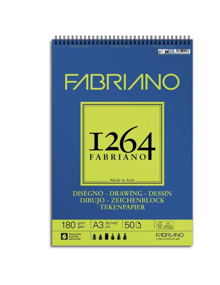 BLOC FABRIANO 1264 DRAWING PAPER 180G A5 30 H -ESP