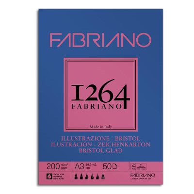 BLOC FABRIANO 1264 BRISTOL 200G A3  50 H  - ENC